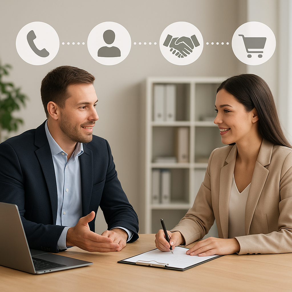 Jak przeprowadzać klienta od pierwszego kontaktu do zakupu